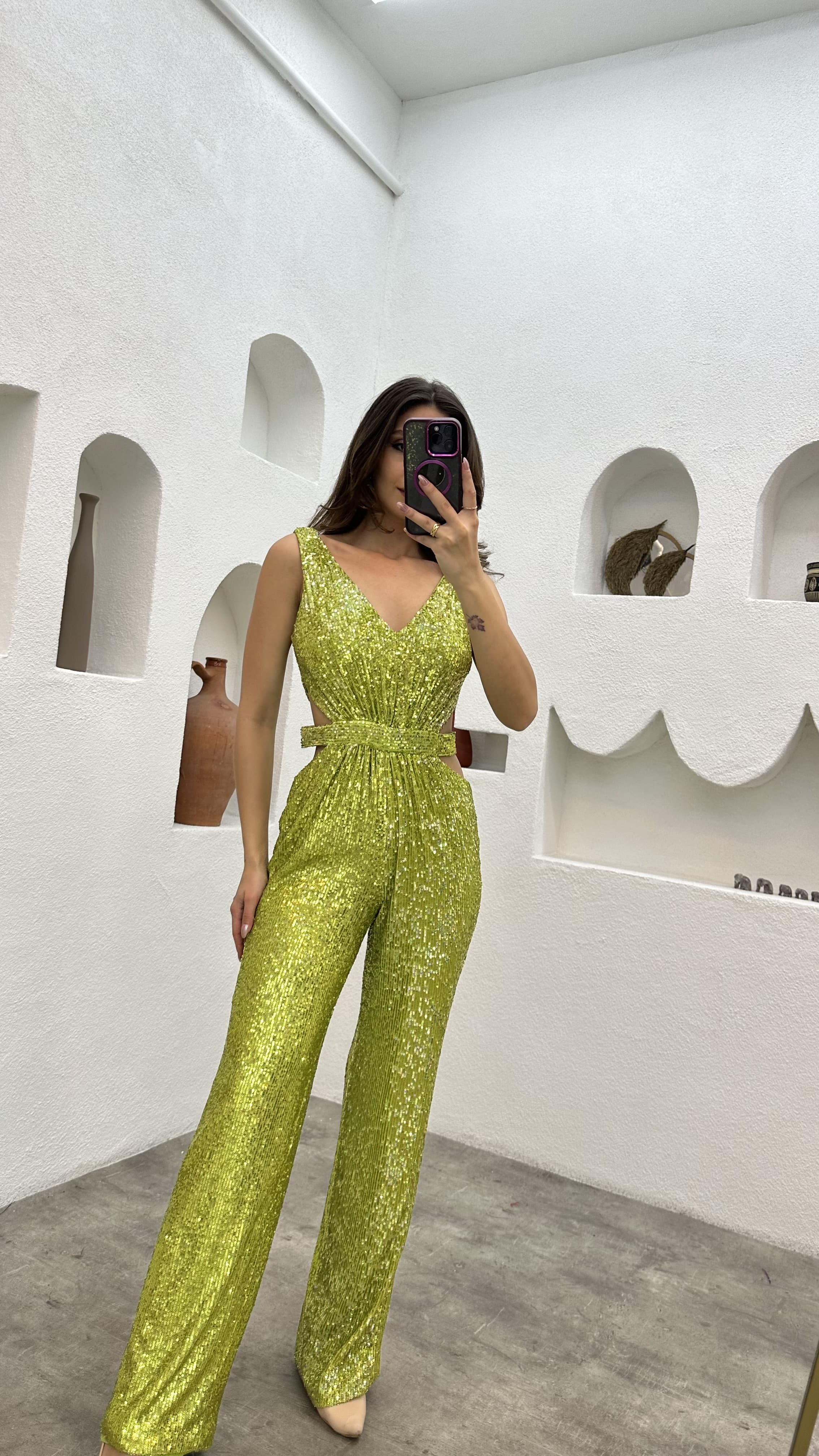 Green and gold sales jumpsuit