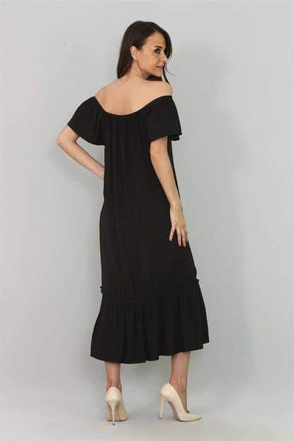Flywheel black skirt Short Sleeve Dress