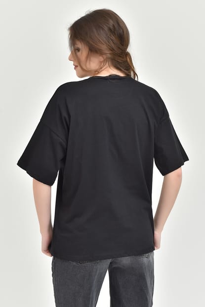Black Neck Printed T-Shirts