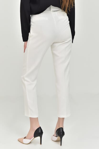 Arched White Pants