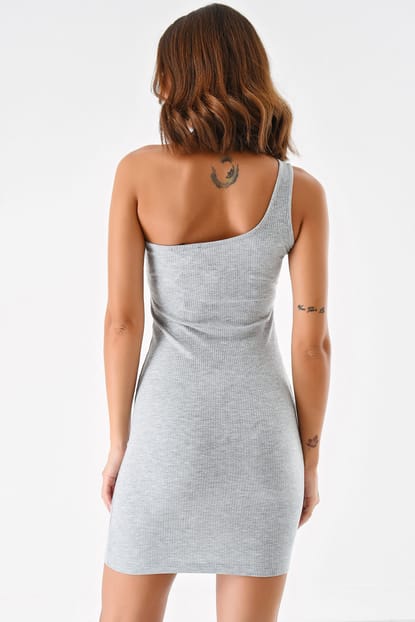 Gray Belted camisole Short Dress