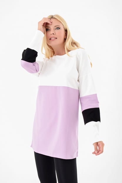 Lila Color Block Sweater Dress