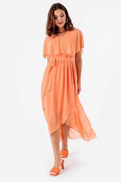 Orange Chiffon Dress