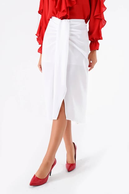 White Knotted Skirt pareo