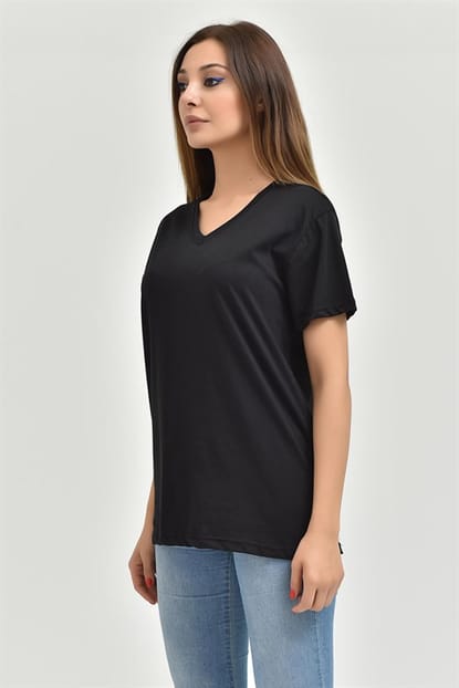 Basic Black V-Neck T-Shirts