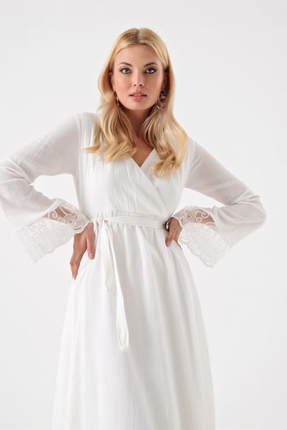 White Handles Gupta Asymmetric Cut Long Dress