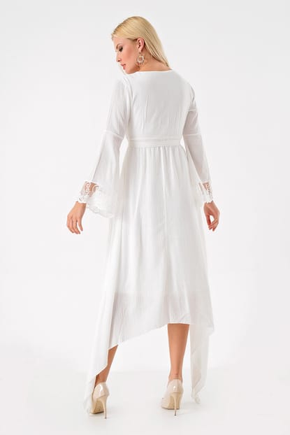 White Handles Gupta Asymmetric Cut Long Dress