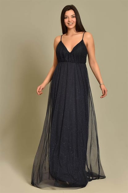 Hanging Rope Navy Sparkle Tulle dress