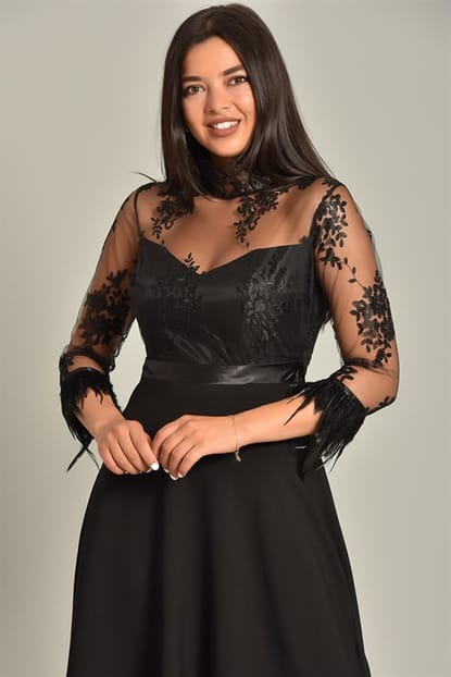 Black Handles Gupta Detail Midi Dress