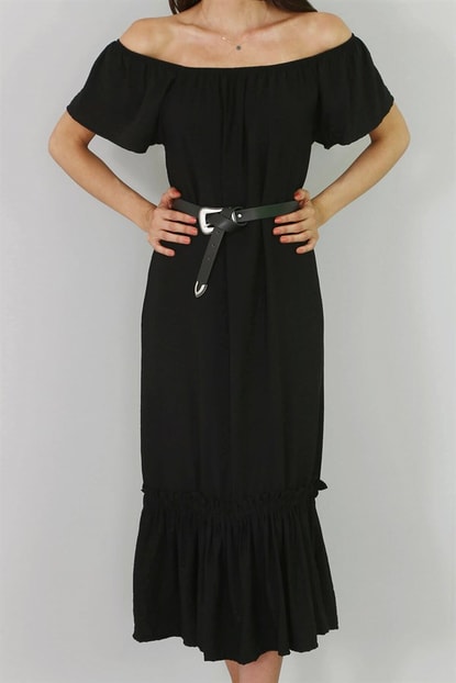 Flywheel black skirt Short Sleeve Dress
