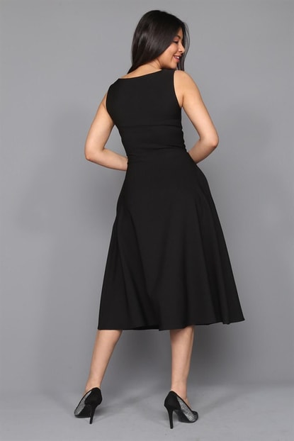 Black Midi Dress Length