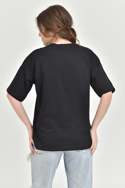 Black Print T-Shirts