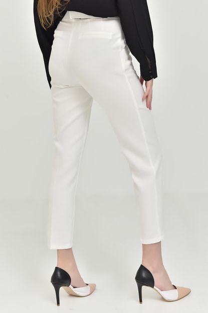 Arched White Pants