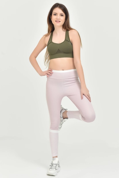 Powder striped tights for athletes