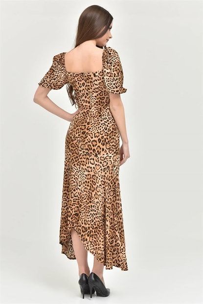 Mink Leopard Pattern Long Dress