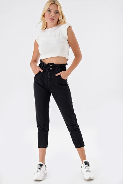 Articulated Wheel Black Jeans