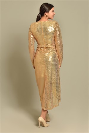 Stamps Gold Sequin Dress