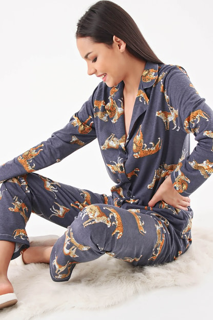 Antresit Tiger Pattern Pajamas Set