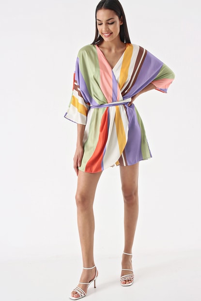 Lila Multi-Color Satin Shorts Tulum