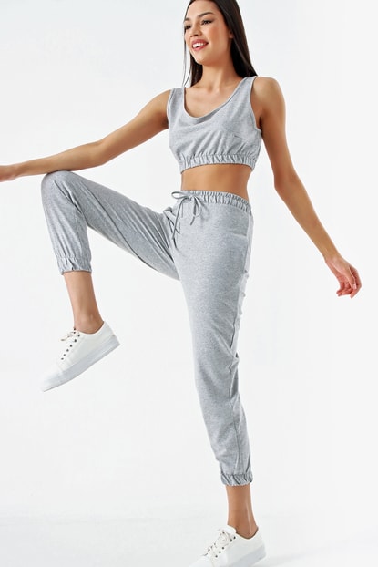 Crop gray tracksuit Double Team
