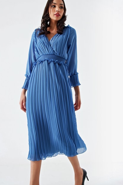 Piliseli Blue Chiffon Dress