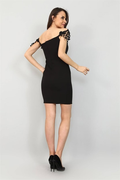 Black Lace Detail Dress