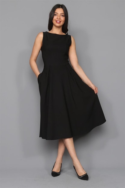 Black Midi Dress Length