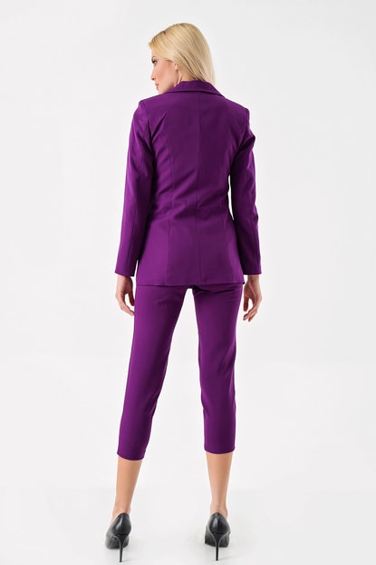 Purple Jacket Pants Set